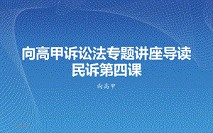 民诉第四课ppt课件.ppt