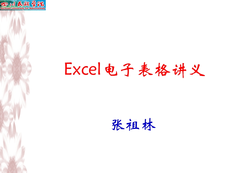 Excel电子表格 课件.ppt_第1页