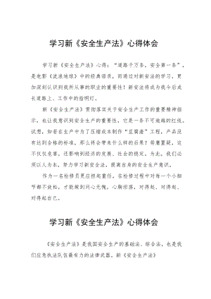 线路输电人员学习新《安全生产法》心得体会十篇范例.docx