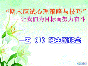 期末动员班会课.ppt