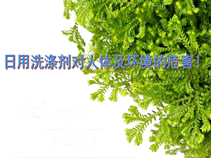 洗涤剂对人体及环境的危害.ppt