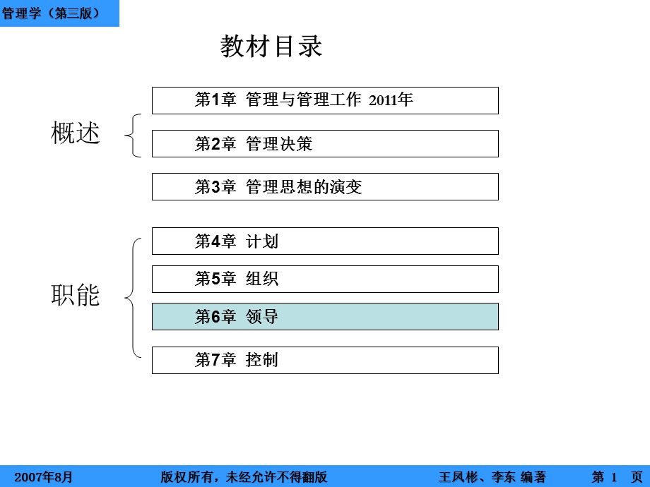 第6章领导(管理学第三版讲义).ppt_第1页