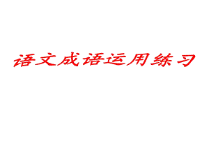 正确使用成语练习题(有分析有答案).ppt