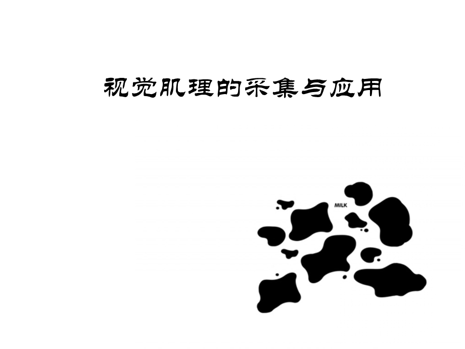 视觉肌理的采集与应用.ppt_第1页