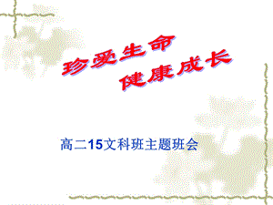 珍爱生命-健康成长主题班会.ppt