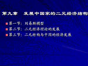 9章发展中国家的二元经济结构.ppt