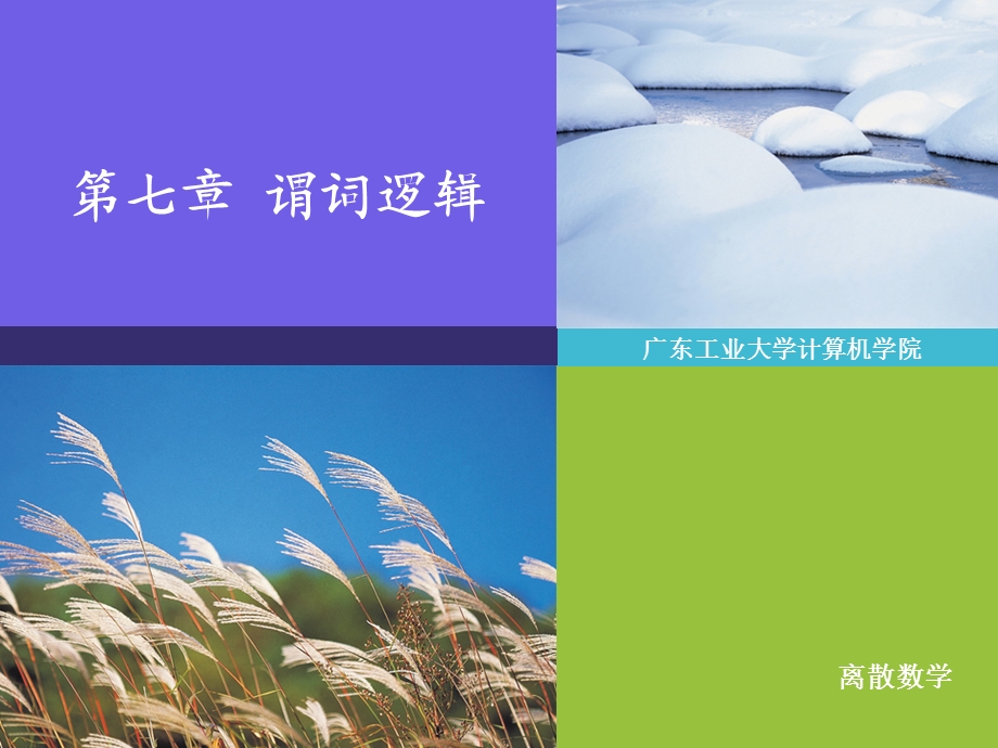 七章节谓词逻辑.ppt_第1页