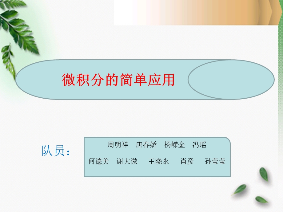 微积分的简单应用.ppt_第1页