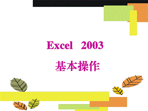 1.excel基本知识.ppt