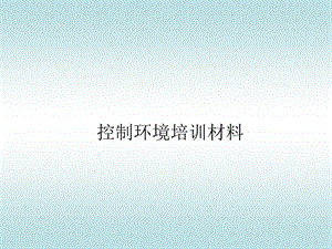 控制环境培训材料.ppt