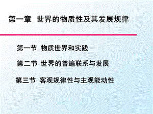 厦门大学马哲第一节物质世界和实践.ppt