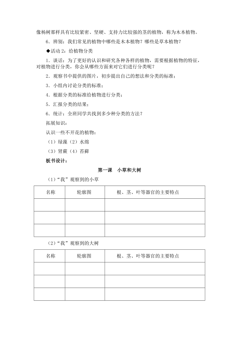 冀教版小学六年级上册全册科学优秀教案.doc_第3页