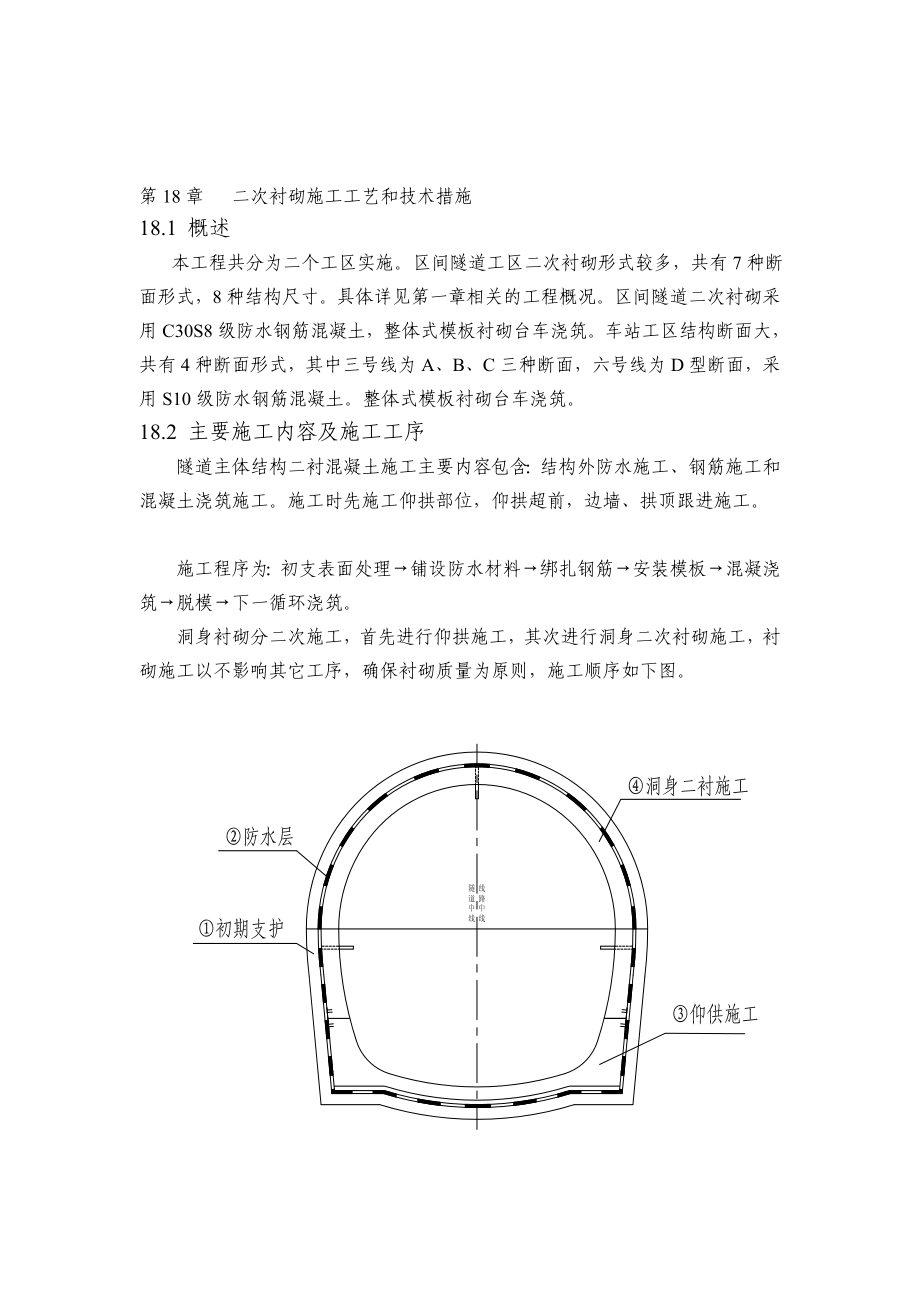 [考试]二次衬砌施工工艺和技术措施章.doc_第1页