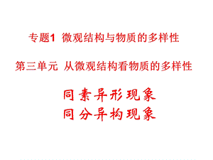 同素异形体同分异构现象.ppt