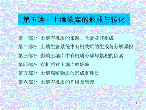 土壤碳库的形成与转化.ppt