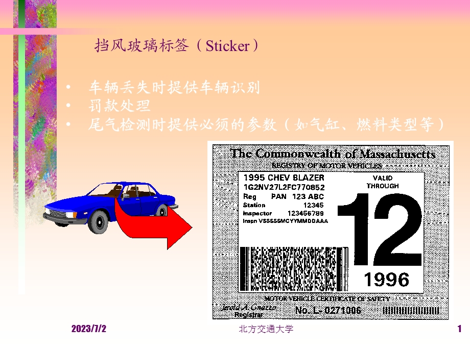 挡风玻璃标签Stickerppt课件.ppt_第1页