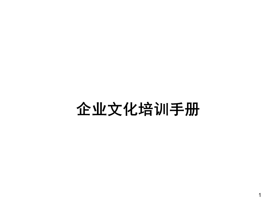 2013年某公司企业文化培训手册.ppt_第1页