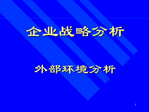 企业战略分析外部环境分析.ppt