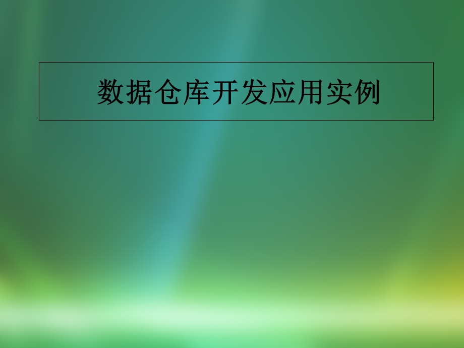 数据仓库开发实例.ppt_第1页