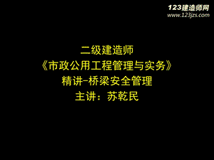 二建市政精讲班桥梁安全管理讲义.ppt