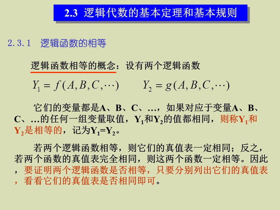 逻辑代数的基本定理基本规则逻辑函数简化.ppt_第1页