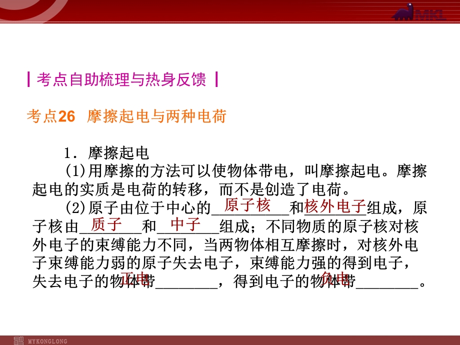 2013届中考物理考点冲刺复习课件《第9讲电荷、电路》.ppt_第2页