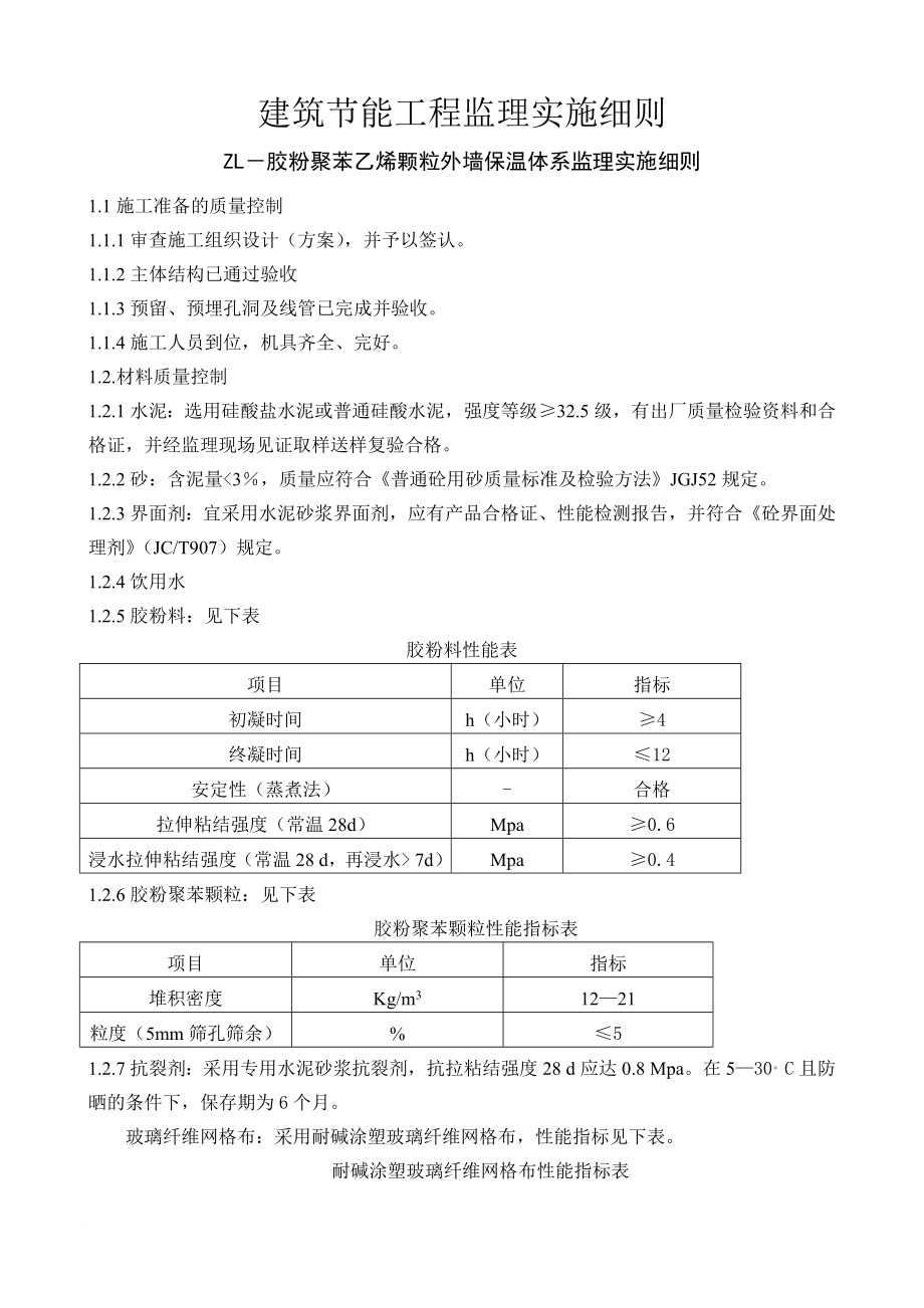 ZL胶粉聚苯乙烯颗粒外墙保温体系监利实施细则.doc_第1页