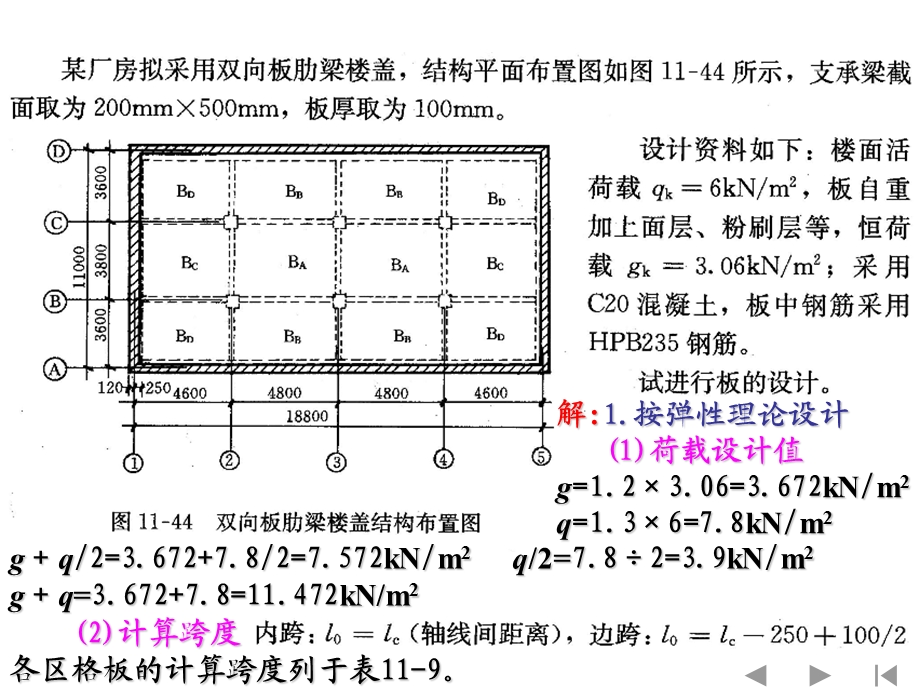 六双向板设计例题.ppt_第1页