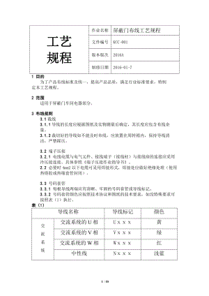 安全门、屏蔽门电气工艺布线规范.doc