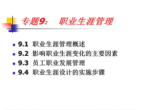 cha9职业生涯管理.ppt