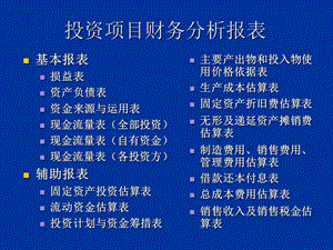 投资项目财务分析报表(ppt).ppt