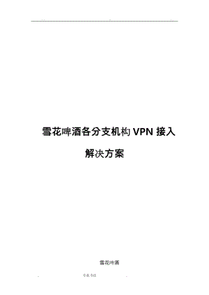 分支机构VPN建设方案详细.doc