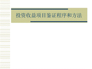 投资收益项目鉴证程序和方法.ppt