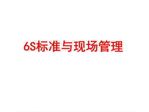 S标准细则与现场管理培训.ppt