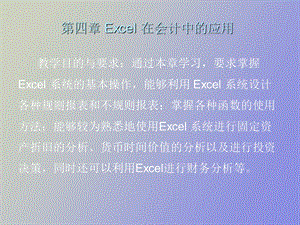 ExcelEXCEL在会计中的应用.ppt