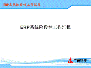 ERP系统阶段性工作汇报.ppt