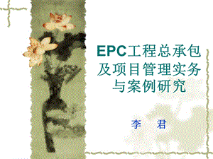 EPC工程总承包及项目管理实务与案例研究.ppt