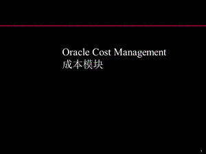 Oracle成本管理的培训资料.ppt