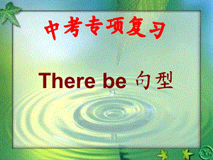 Therebe句型中考复习.ppt