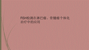 FISH检测在淋巴瘤、骨髓瘤个体化治疗中的应用.ppt