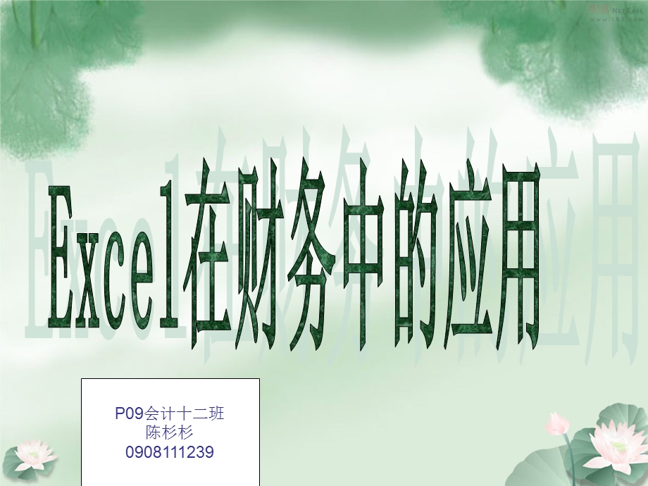 excel在财务中的应用.ppt_第1页