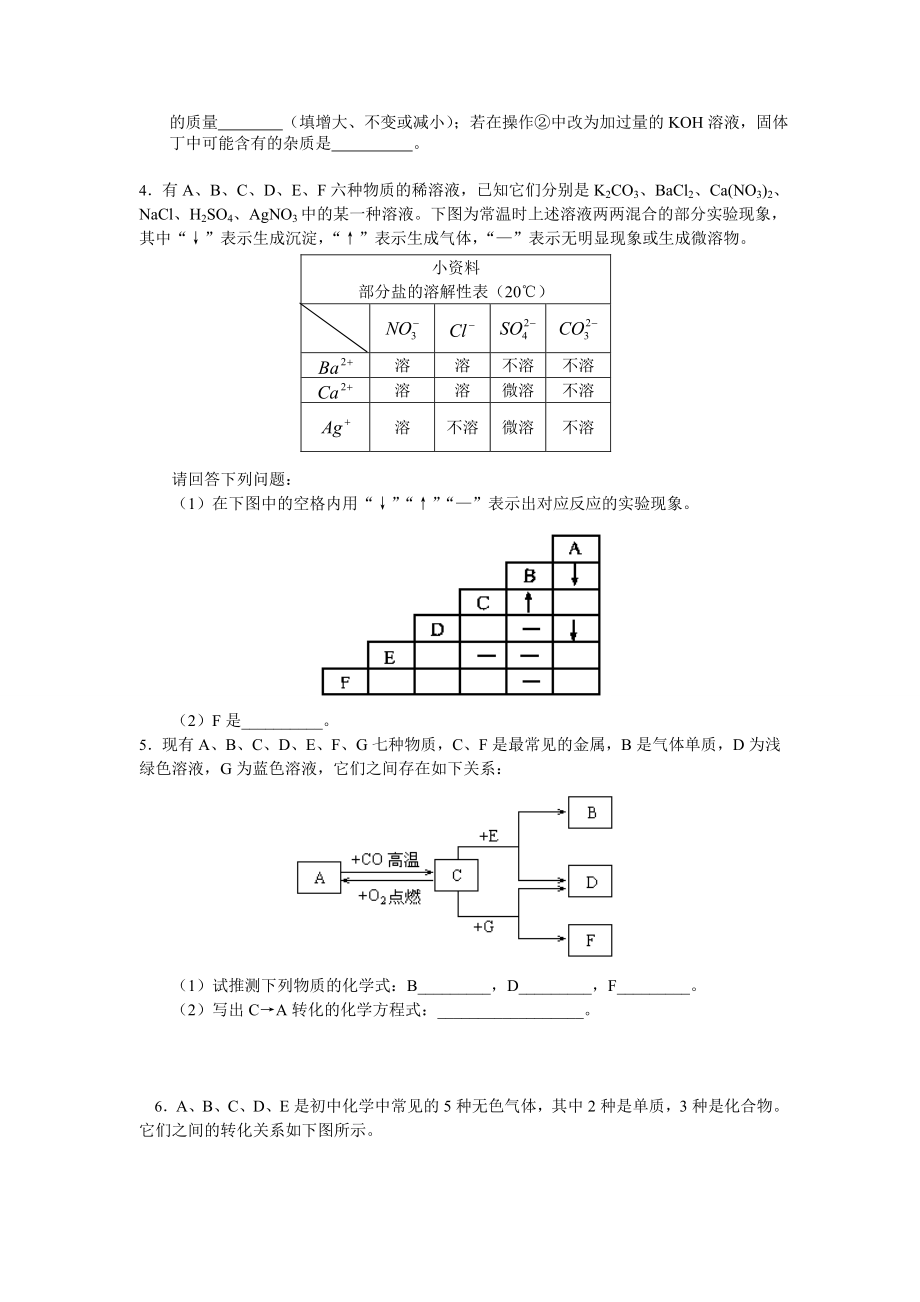 初三化学推断题专项练习(含答案)【精选】.doc_第3页