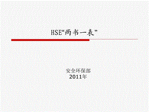 HSE“两书一表”.ppt