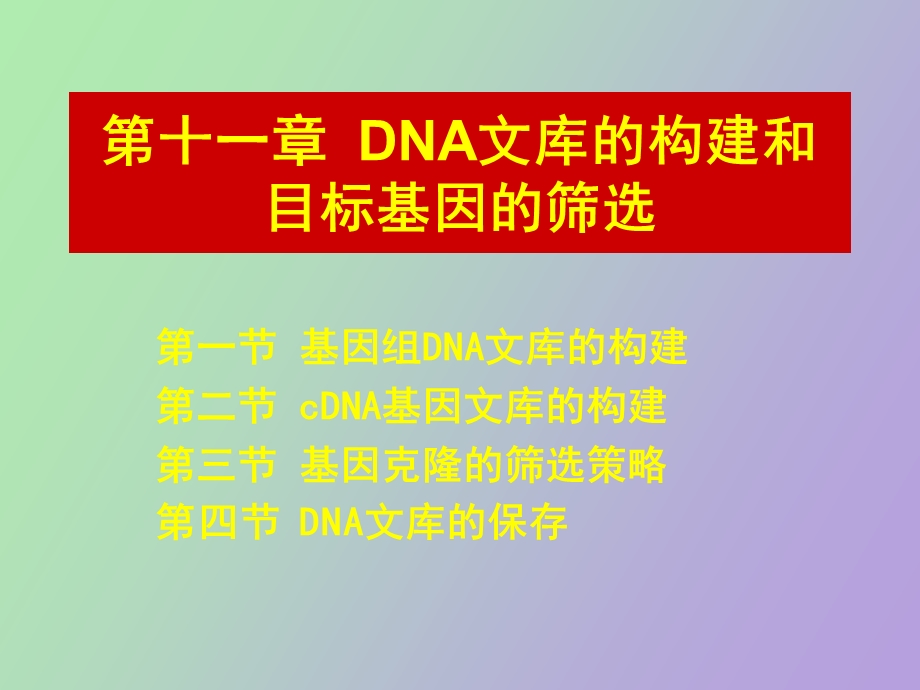 DNA文库的构建和目标基因的筛选.ppt_第1页