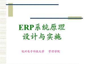 ERP系统原理设计与实施.ppt