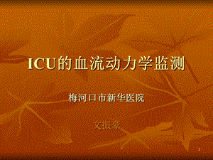 ICU的血流动力学监测.ppt