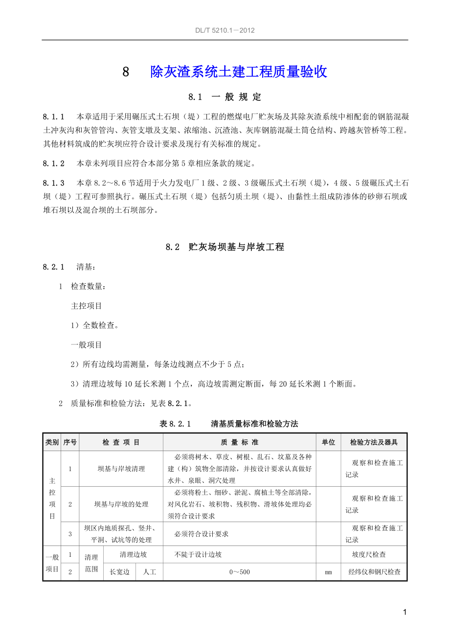 除灰渣系统土建工没程质量验收.doc_第1页