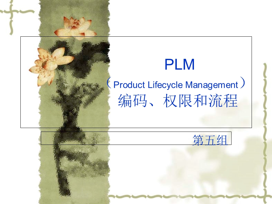 PLM编码、权限和流程.ppt_第1页