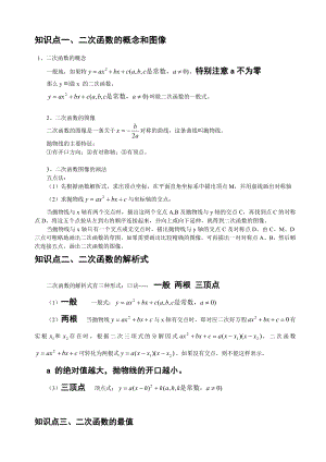 初中二次函数知识点详解及典型例题.doc