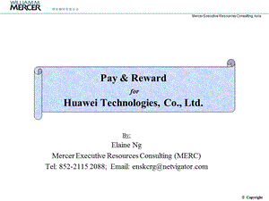 Mercer salary伟氏顾问的人力资源薪酬设计方案.ppt